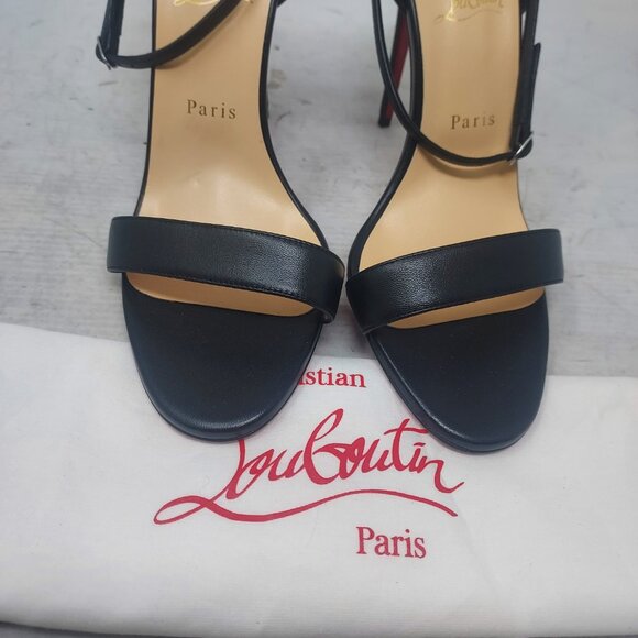 Christian Louboutin Loubigirl Black Ankle Strap Heel Sandal - Picture 7 of 10